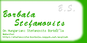 borbala stefanovits business card